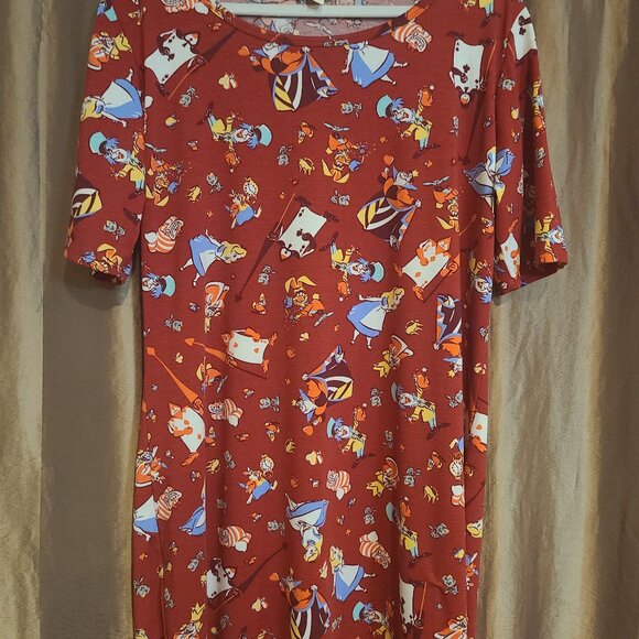 RARE 3XL Unicorn “Alice in Wonderland” Julia Dress by LuLaRoe - Picture 1 of 4